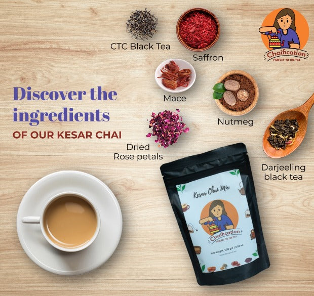 Kesar Chai - Loose Chai Mix (makes 25 cups)