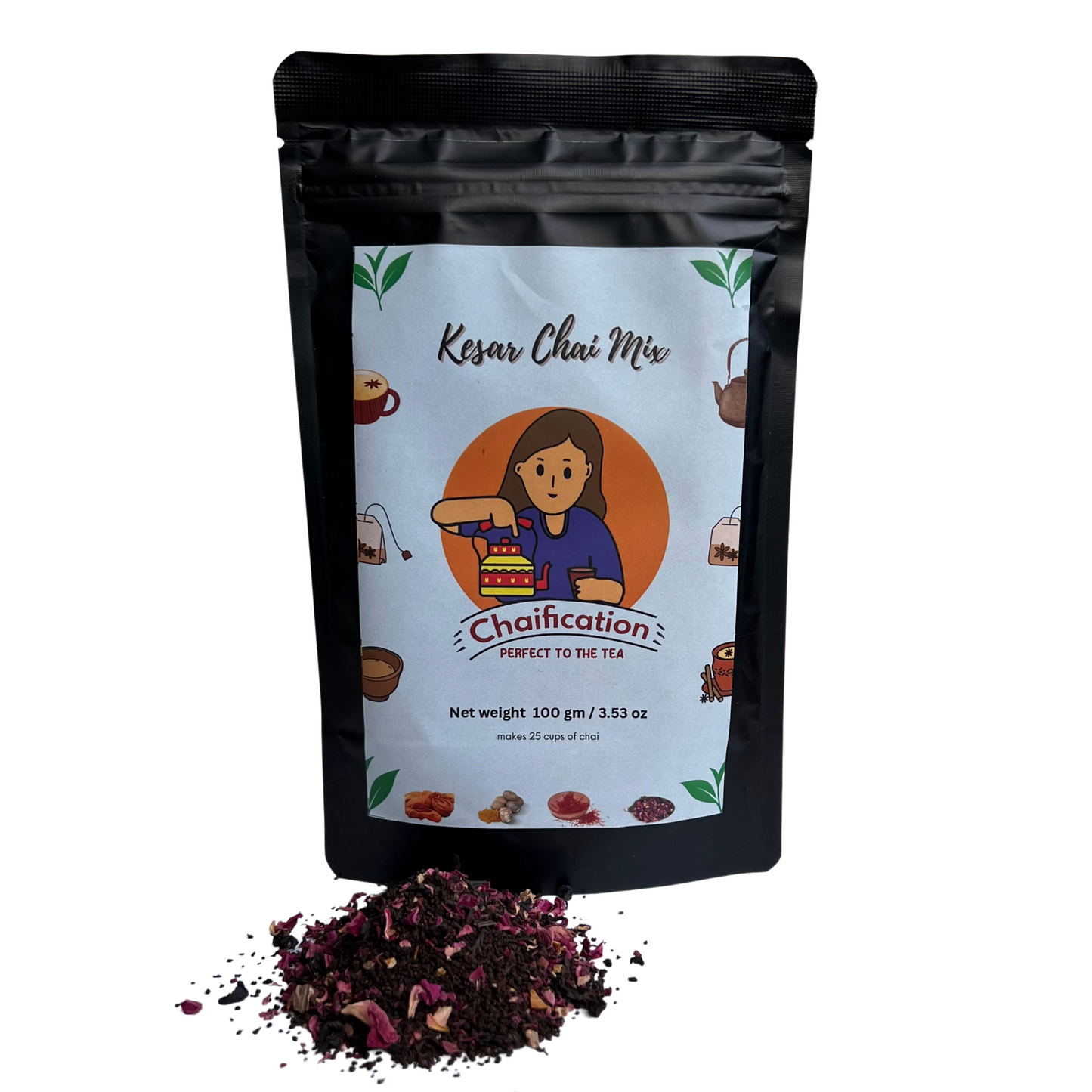 Kesar Chai - Loose Chai Mix (makes 25 cups)